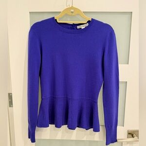 Autumn Cashmere Peplum Hem Sweater | Back Button Detail | Size M 💜